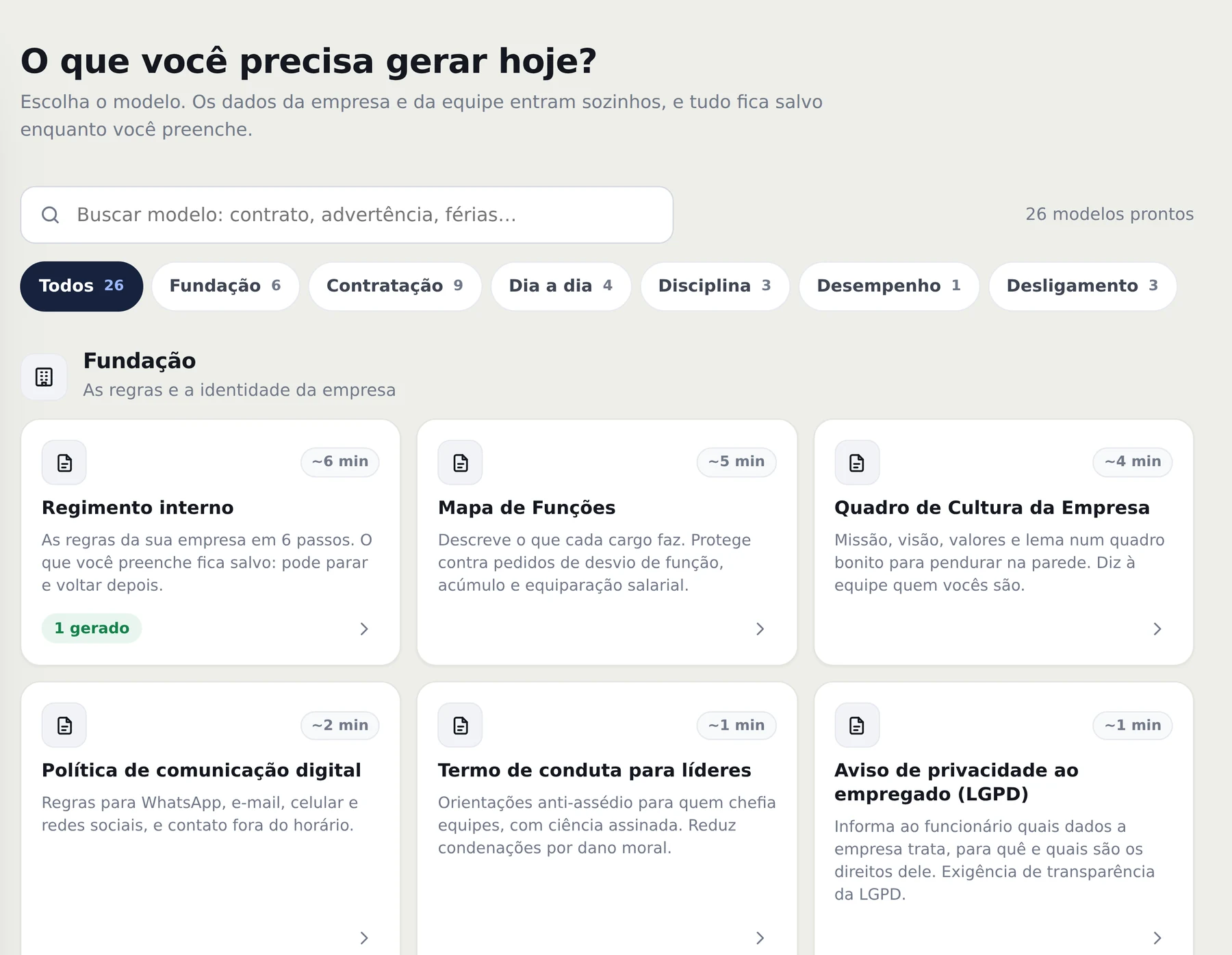 Central com 26 documentos